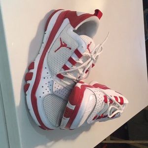 Jordan sneakers size 11 RED and WHITE